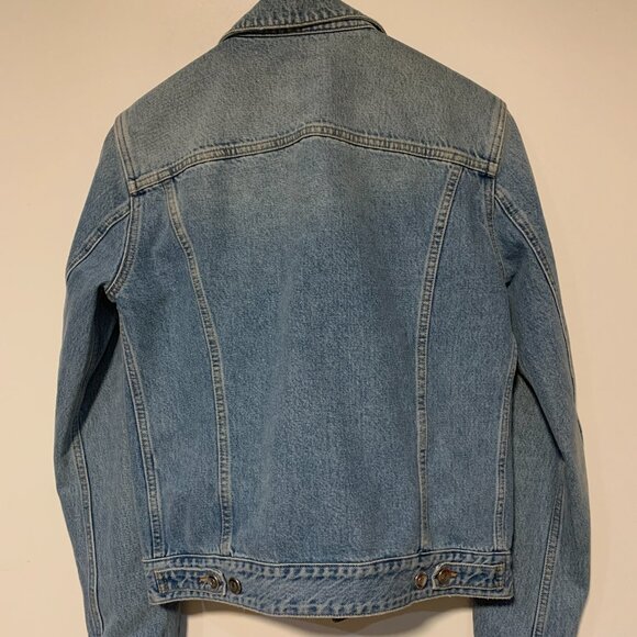 $400 Harmony Paris Men's Light Wash Denim Jean Jacket - Small - Picture 3 of 6
